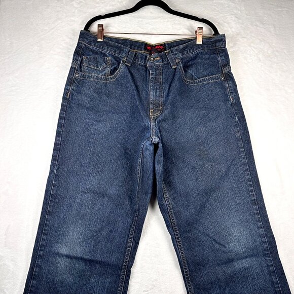 Y2K Hawk Men’s Jeans 36x34 Classic Straight Fit Blue VTG Denim Workcore - Picture 5 of 9